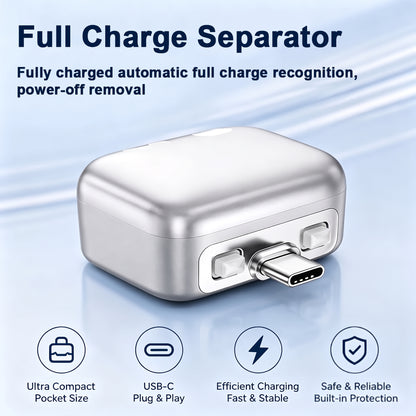 Universal Auto-Disconnect Charger Adapter – Type-C Fast Charging Separator