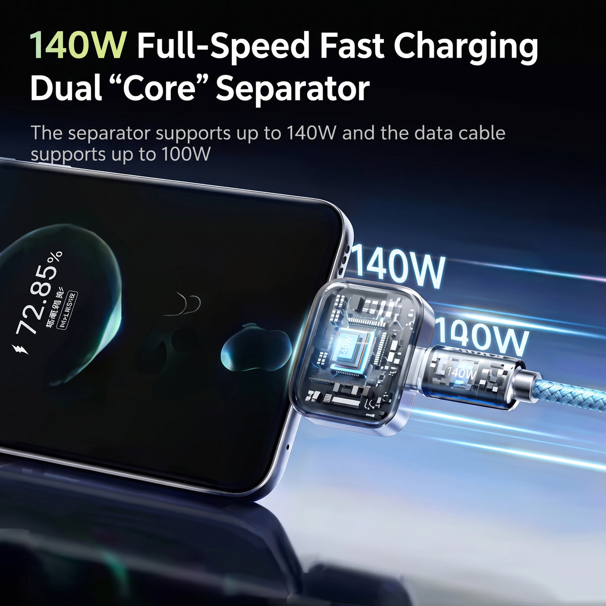 Universal Auto-Disconnect Charger Adapter – Type-C Fast Charging Separator